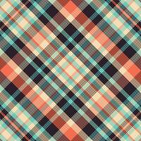 Tartan plaid pattern with texture and warm color. vector