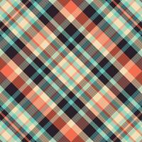 Tartan plaid pattern with texture and warm color. vector