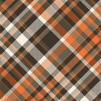 Tartan plaid pattern with texture and warm color. vector