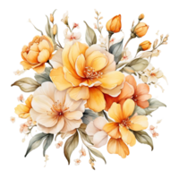 AI generated Foral flower bouquet design, Abstract metallic flower design, Digital flower painting, Floral textile design, glossy flower design, Embossed flower pattern png