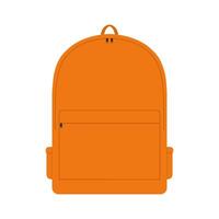 Orange backpack isolated on a white background. Flat style trendy modern. Vector illustration