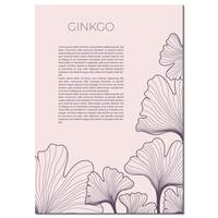 ginkgo leaves background vector