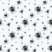 Seamless pattern with spiders vector