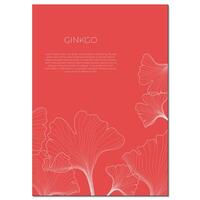 ginkgo leaves background vector