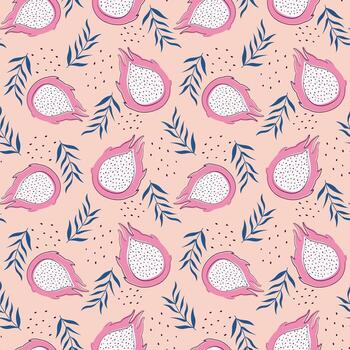 dragon fruit pattern vector