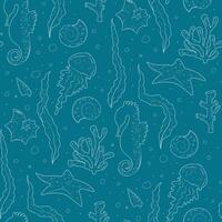 sea life pattern vector