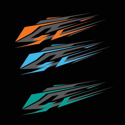 car wrap sticker design vector. car background stickers