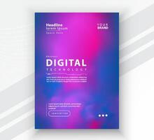 Poster brochure cover banner presentation layout template, Technology digital futuristic internet network connection colorful background, Abstract cyber future tech communication, Ai big data science vector