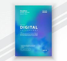 Poster brochure cover banner presentation layout template, Technology digital futuristic internet network connection colorful background, Abstract cyber future tech communication, Ai big data science vector