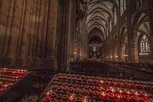 Strasbourg, France, july 13 2022. Strasbourg Cathedral or the Cathedral of Our Lady of Strasbourg photo