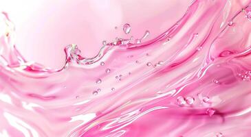 AI generated Liquid pink abstract oil painting on canvas, acrylic texture background, rough brushstrokes of paint photo