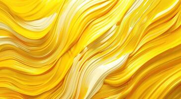 AI generated yellow acrylic painting on canvas photo