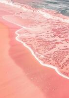 AI generated Pink sand beach photo