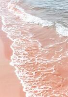 AI generated Pink sand beach photo