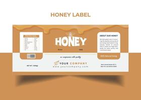 Honey Label  Pure honey  banner design vector