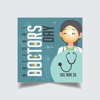 contento internacional del doctor día diseño modelo vector