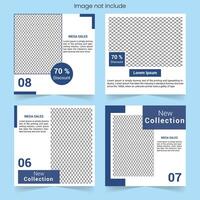 Ideal Social Media Post Templates for Clothing and Fashion Businesses vector