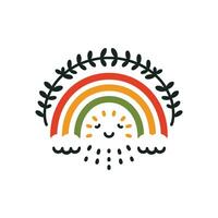 Rainbow logo vector icon vector colorful rainbow symbol