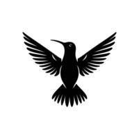 Elegant Avian Symbol Hummingbird Vector Icon on White Background
