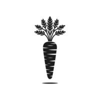 silhouette of carrot and black color on a white background vector