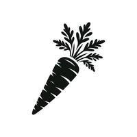 silhouette of carrot and black color on a white background vector