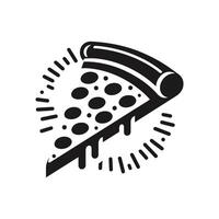 rebanada de cielo vector icono de un tentador Pizza rebanada