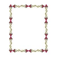Frame vector design with classic floral ornament