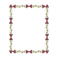 Frame vector design with classic floral ornament