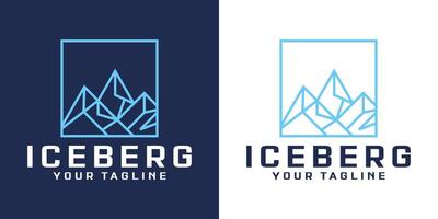 inspiración para el propina de el iceberg logo diseño con un línea estilo vector