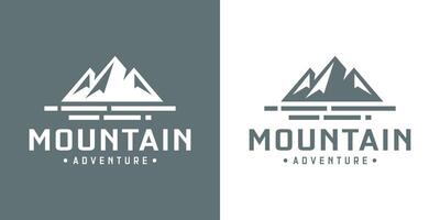 resumen montaña y río logo diseño vector