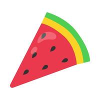 Watermelon slice. Food illustration in flat style. vector