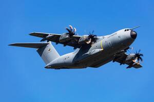 Ostrava, Czech Republic, 2023 - German Air Force Luftwaffe Airbus A400M Atlas transport plane. Aviation and military aircraft. photo