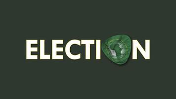 African Union Flag with Election Text Seamless Looping Background Intro, 3D Rendering video