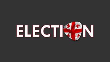 Georgia Flag with Election Text Seamless Looping Background Intro, 3D Rendering video