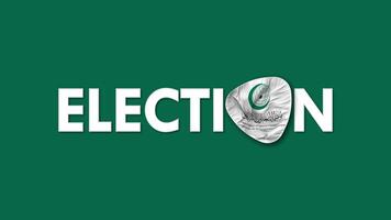 Organisation of Islamic Cooperation, OIC Flag with Election Text Seamless Looping Background Intro, 3D Rendering video