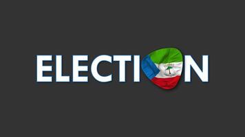 Equatorial Guinea Flag with Election Text Seamless Looping Background Intro, 3D Rendering video