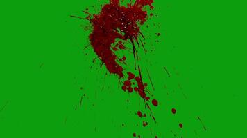 Blood Splatters Green Screen Video Free Download