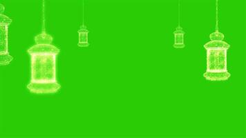 ramadan grön skärm täcka över partikel fri video