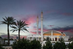 Hassan En Any Mosque at night in Jeddah. Islamic architecture. Saudi arabia photo