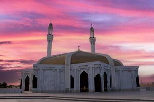 Hassan En Any Mosque at night in Jeddah. Islamic architecture. Saudi arabia photo