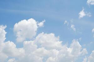 blue sky with cloud. natural background with copy space. photo