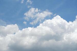 blue sky with cloud. natural background with copy space. photo