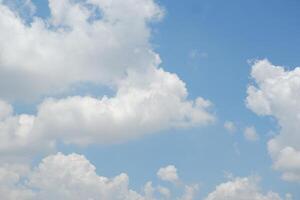 blue sky with cloud. natural background with copy space. photo