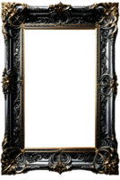 AI generated Gold Frame Border Luxury PNG Transparent Background