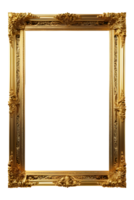 AI generated Gold Frame Border Luxury PNG Transparent Background