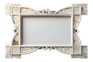 AI generated Islamic Border Frame Png Transparent Background