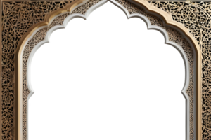 AI generated Islamic Border Frame Png Transparent Background