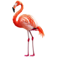 ai generiert Flamingo isoliert auf transparent Hintergrund png