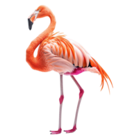 ai gerado flamingo isolado em transparente fundo png
