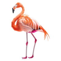 ai generiert Flamingo isoliert auf transparent Hintergrund png